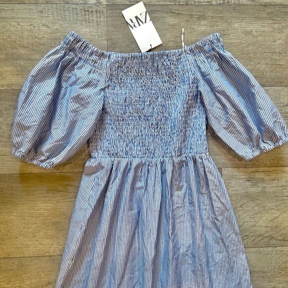 ZARA Balloon Sleeve Long Dress NWT - Picture 13 of 15